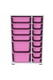 Hanah Home Armario Multiusos Blanco y Rosa